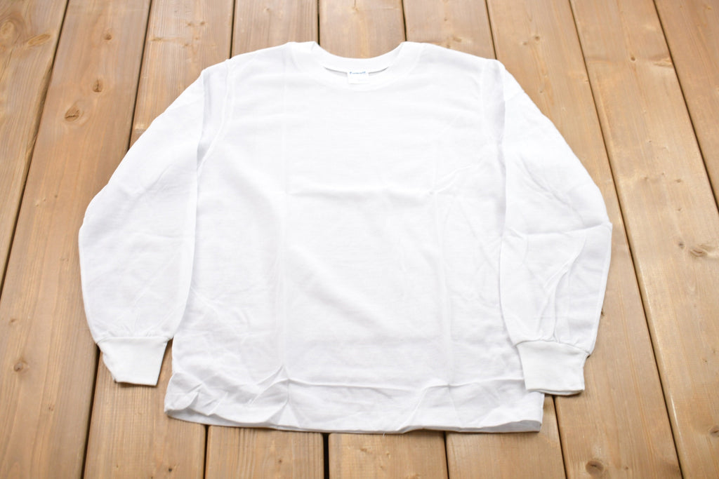 Vintage 1970s Fairline White Long Sleeve T-Shirt