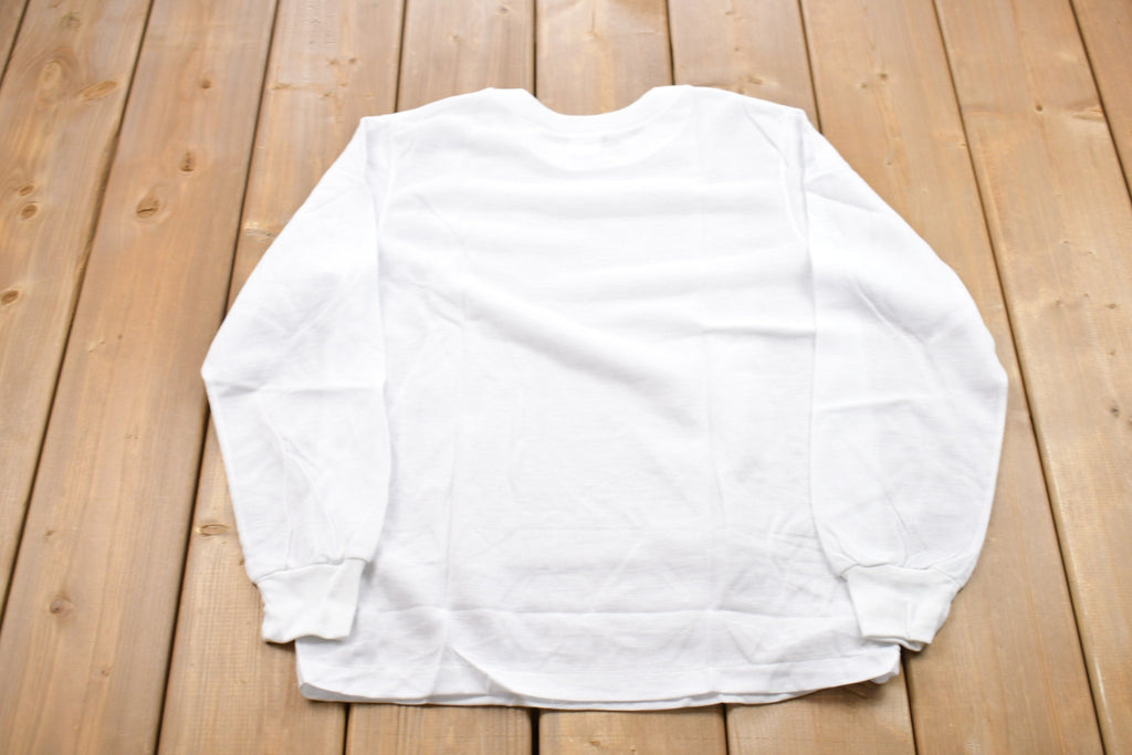 Vintage 1970s Fairline White Long Sleeve T-Shirt