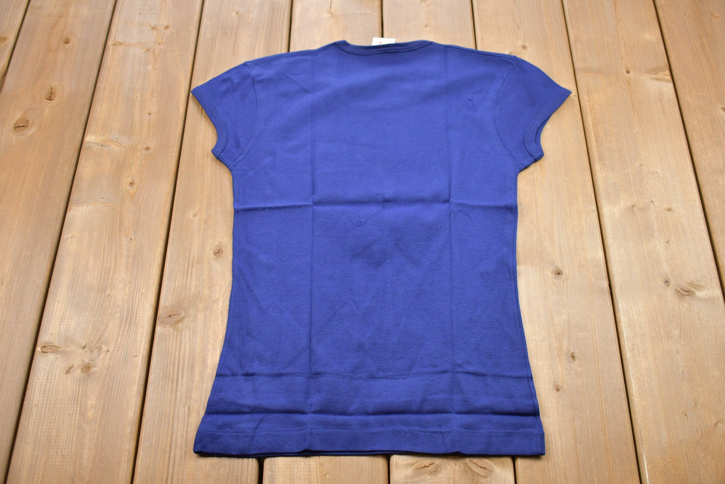 Vintage 1970s Basic Navy Blue T-Shirt