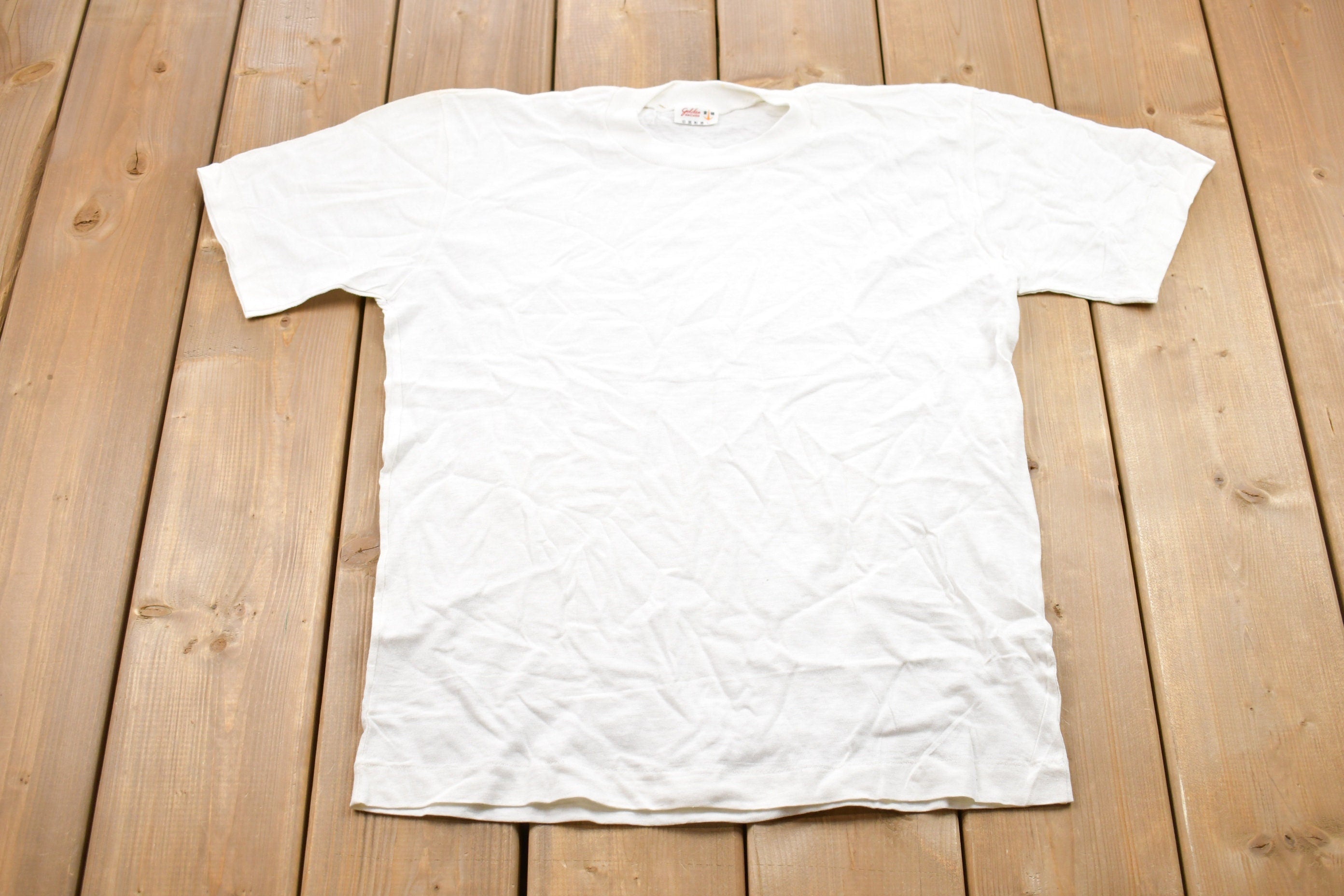 Vintage 1970s Golden Anchor White T-Shirt