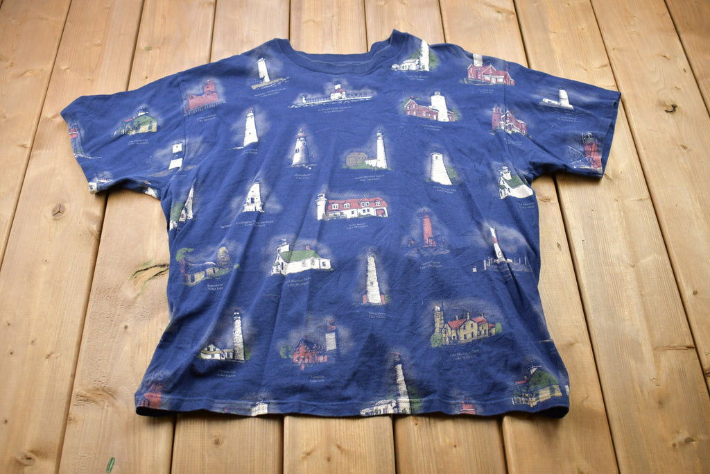 Vintage 1990s Lighthouse Graphic T-Shirt