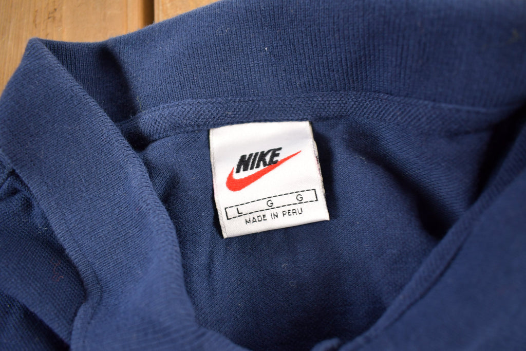 Vintage 1990s Nike Mid Swoosh Embroidered Polo T-Shirt