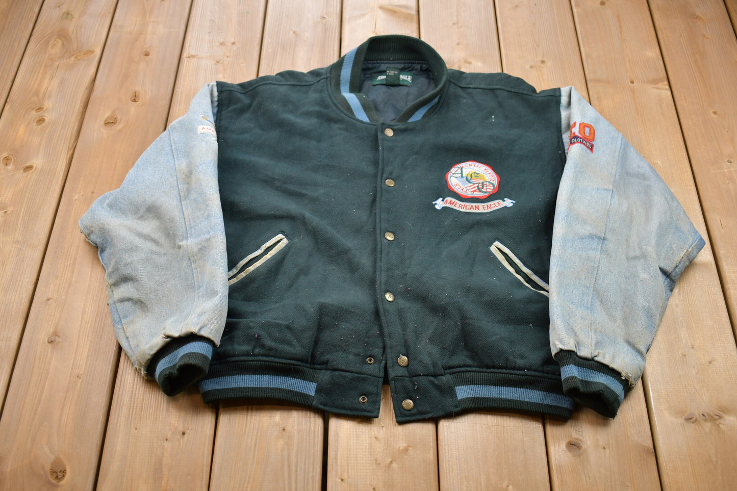 Vintage 1990s American Eagle Outfitters Wool Bomber Jacket