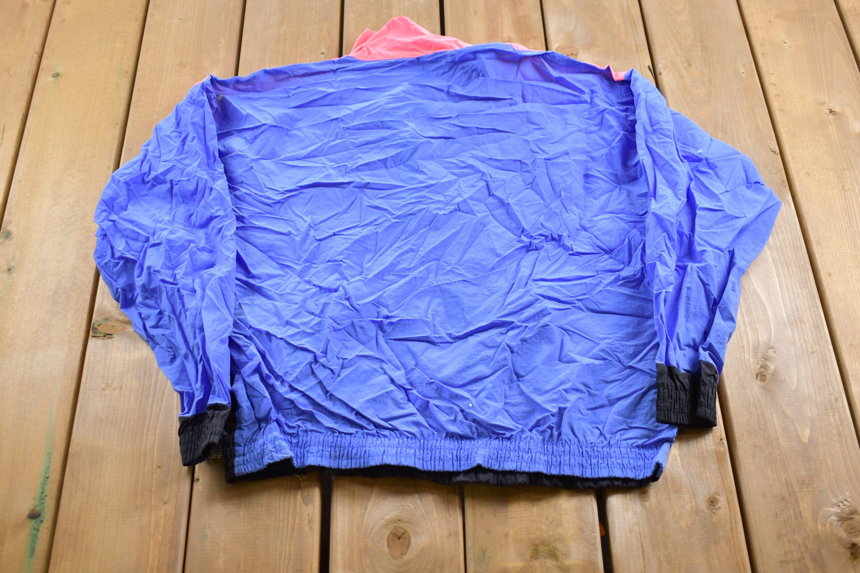 Vintage 1980s Color Block Half Zip Windbreaker Jacket