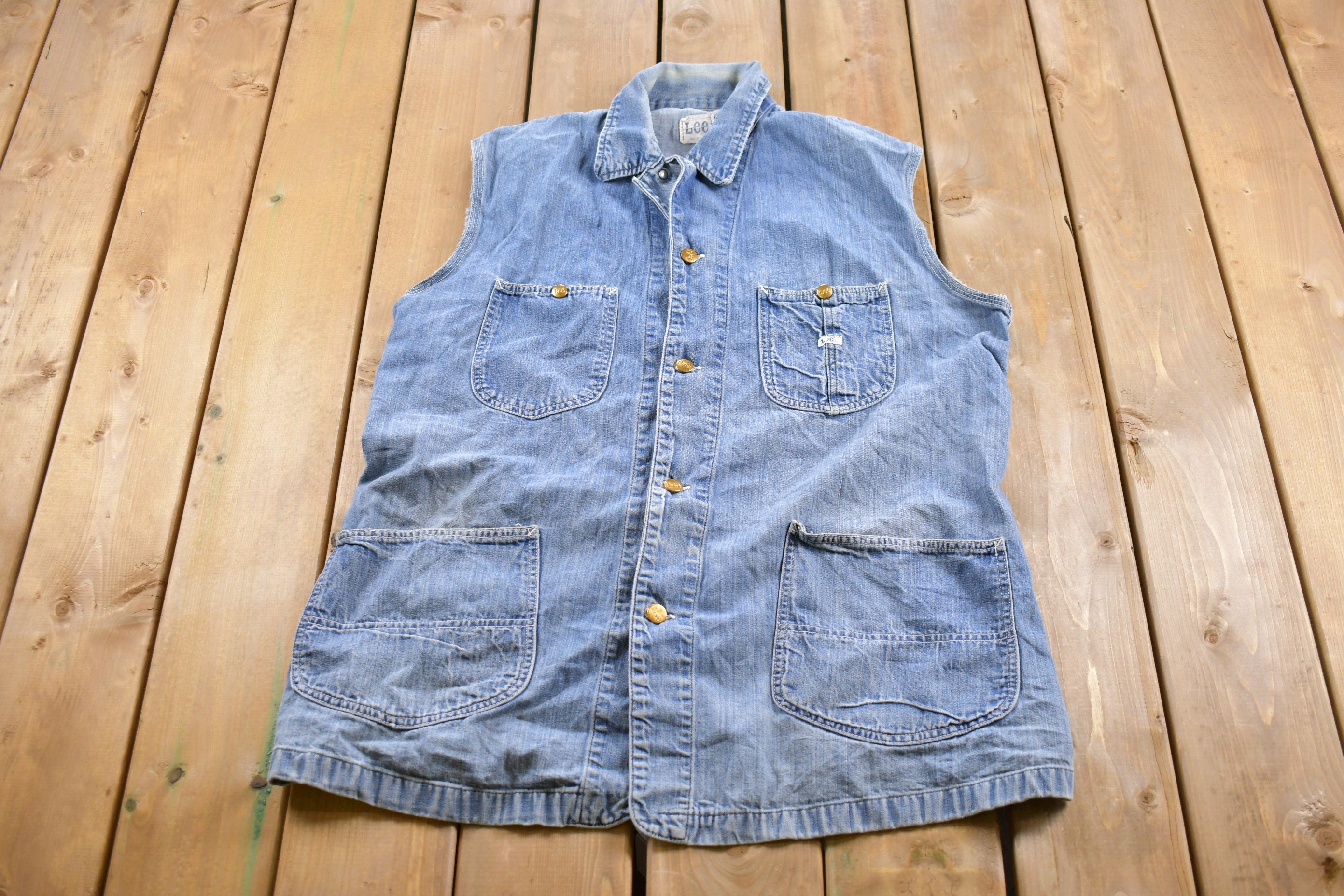 Vintage 1970s Lee Denim Jean Vest