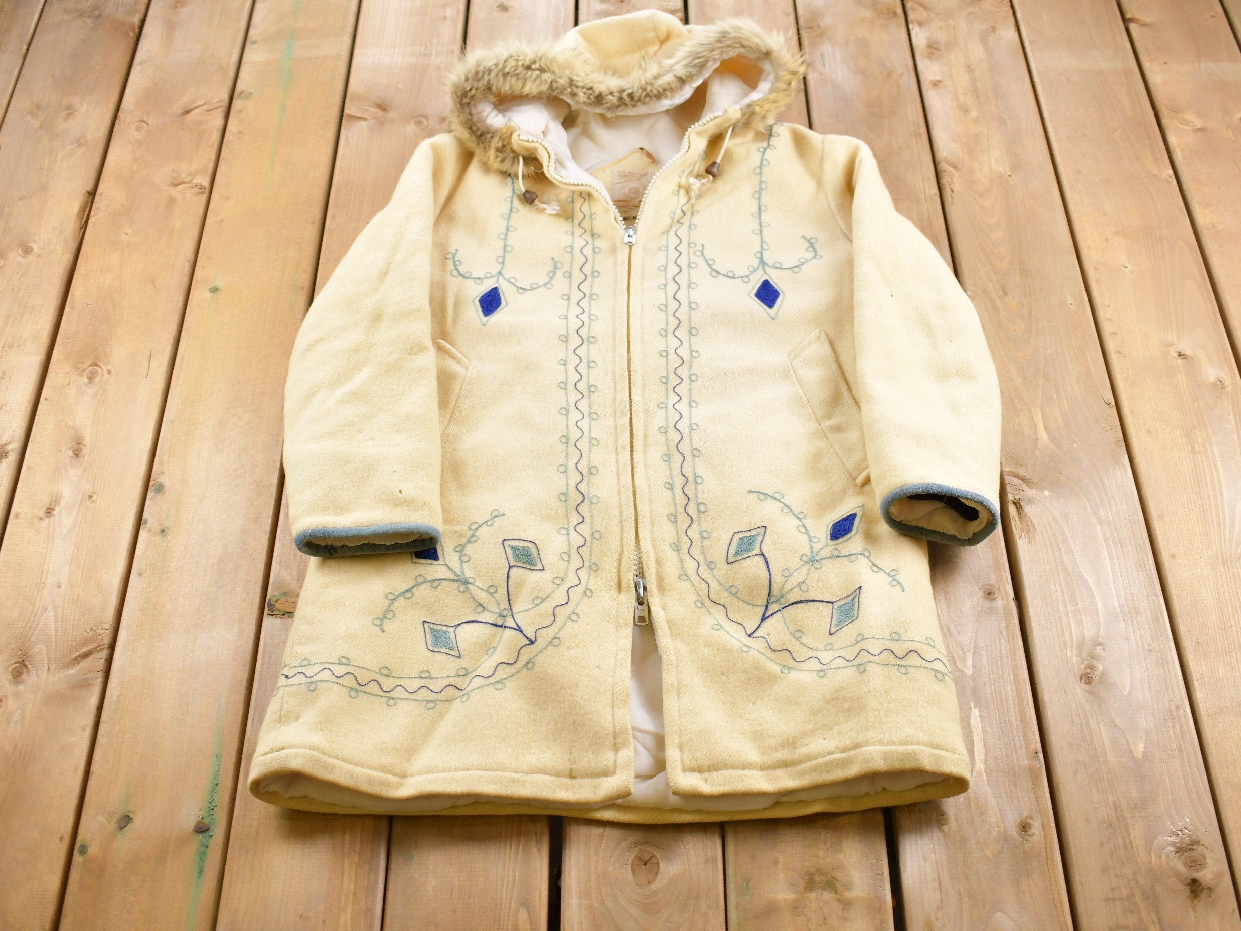 Vintage 1960s 100% Wool Embroidered Jacket