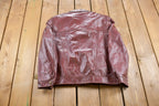Vintage 1990s London Fog Leather Biker Jacket
