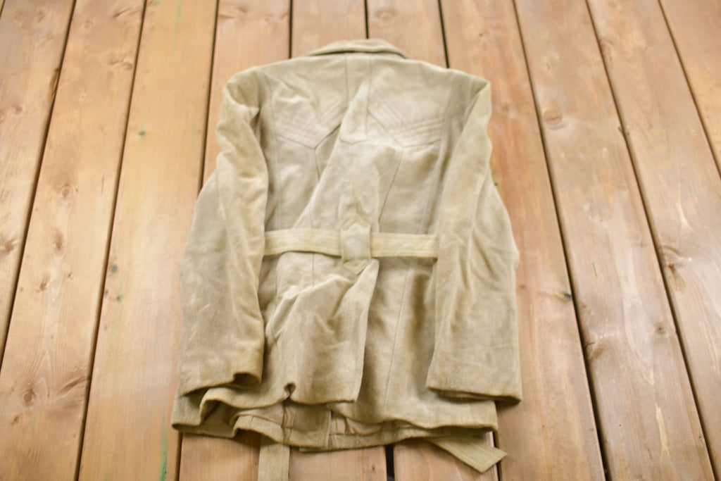 Vintage 1990s Le Soleil Suede Leather Jacket  Fall Outerwear  Leather Coat  Winter Outerwear  Streetwear Fashion  Suede Jacket