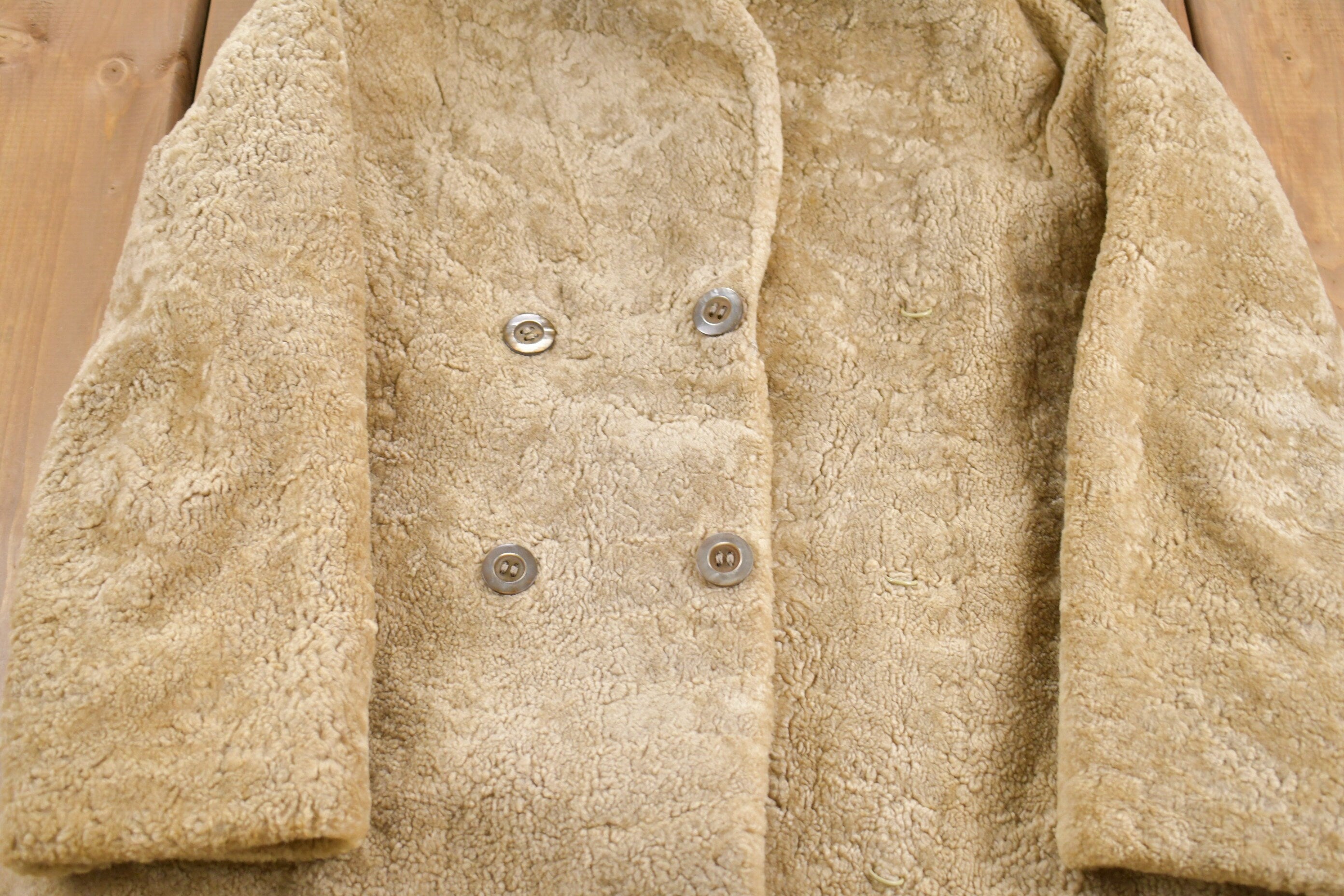 Vintage 1960s Lambs Fur Double Breasted Jacket