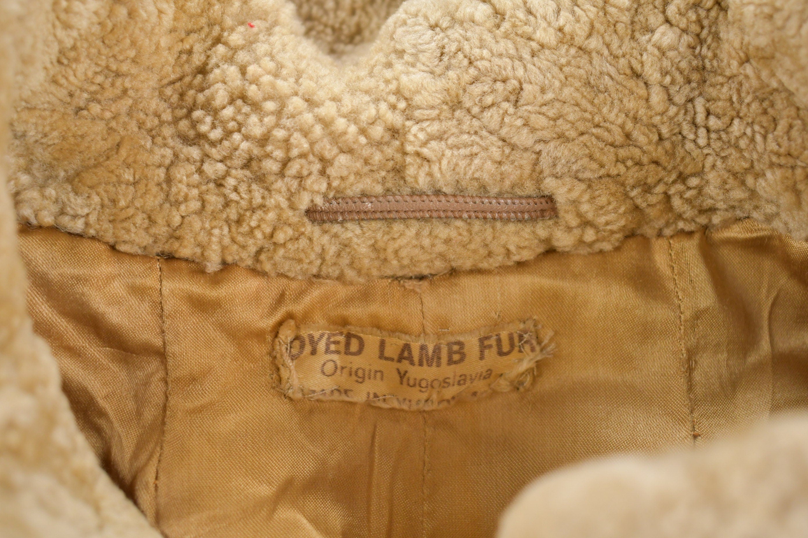 Vintage 1960s Lambs Fur Double Breasted Jacket