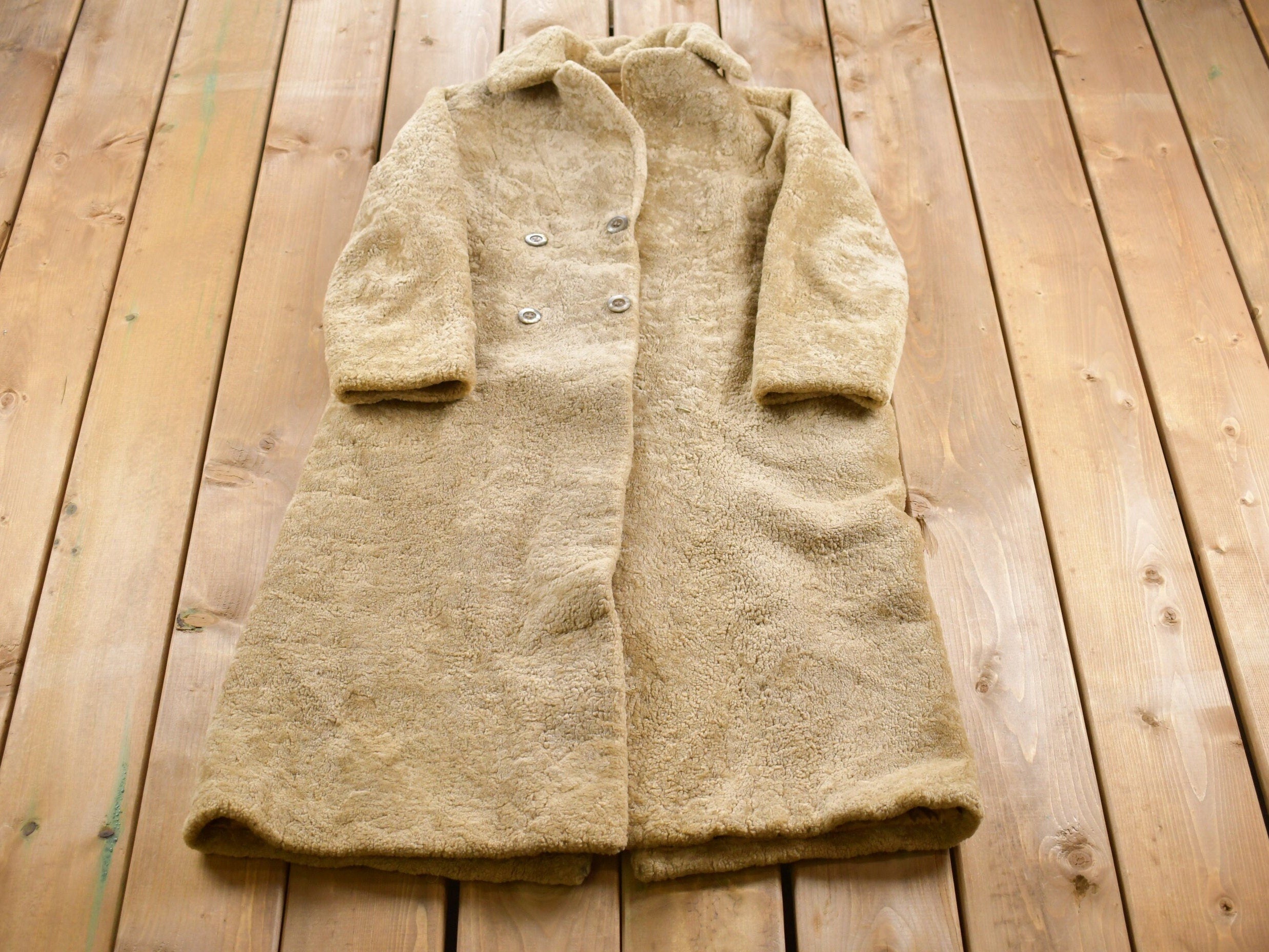 Vintage 1960s Lambs Fur Double Breasted Jacket