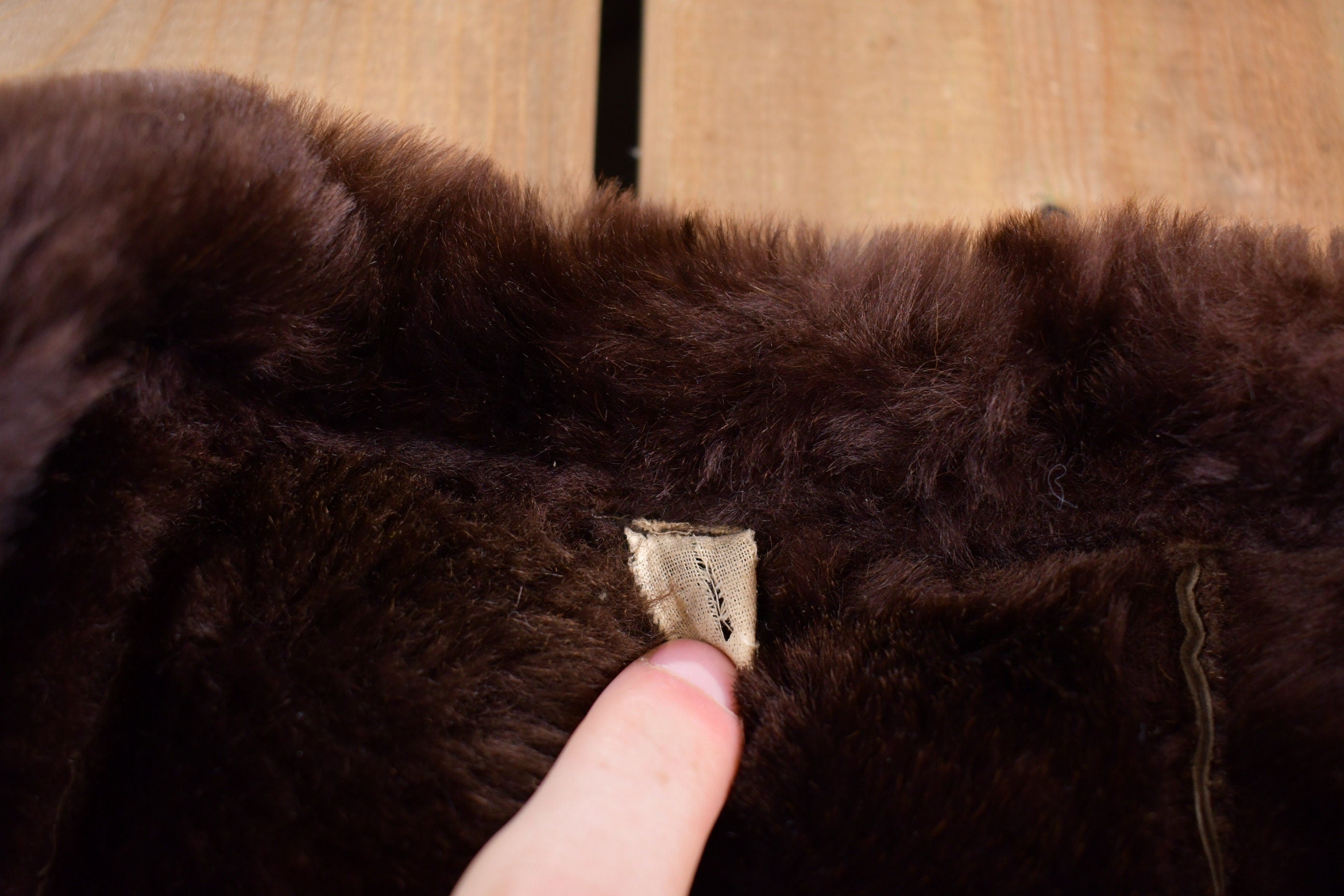 Vintage 1970s Brown Full Length Shearling Jacket