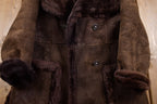 Vintage 1970s Brown Full Length Shearling Jacket