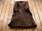 Vintage 1970s Brown Full Length Shearling Jacket