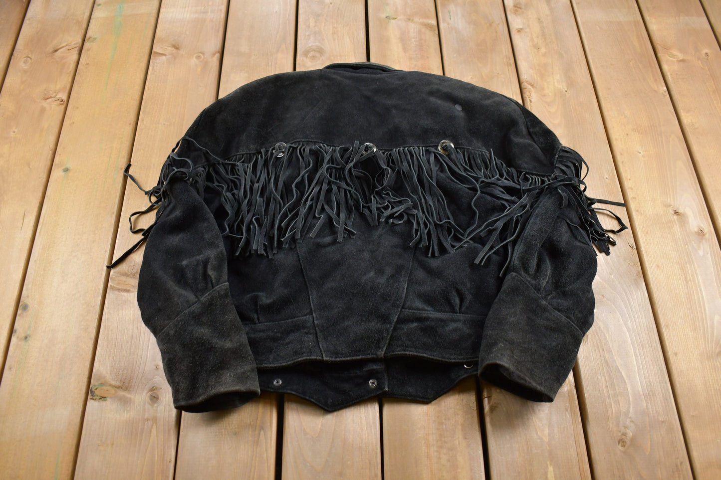 Vintage 1990s g4000 Fringe Suede Leather Jacket