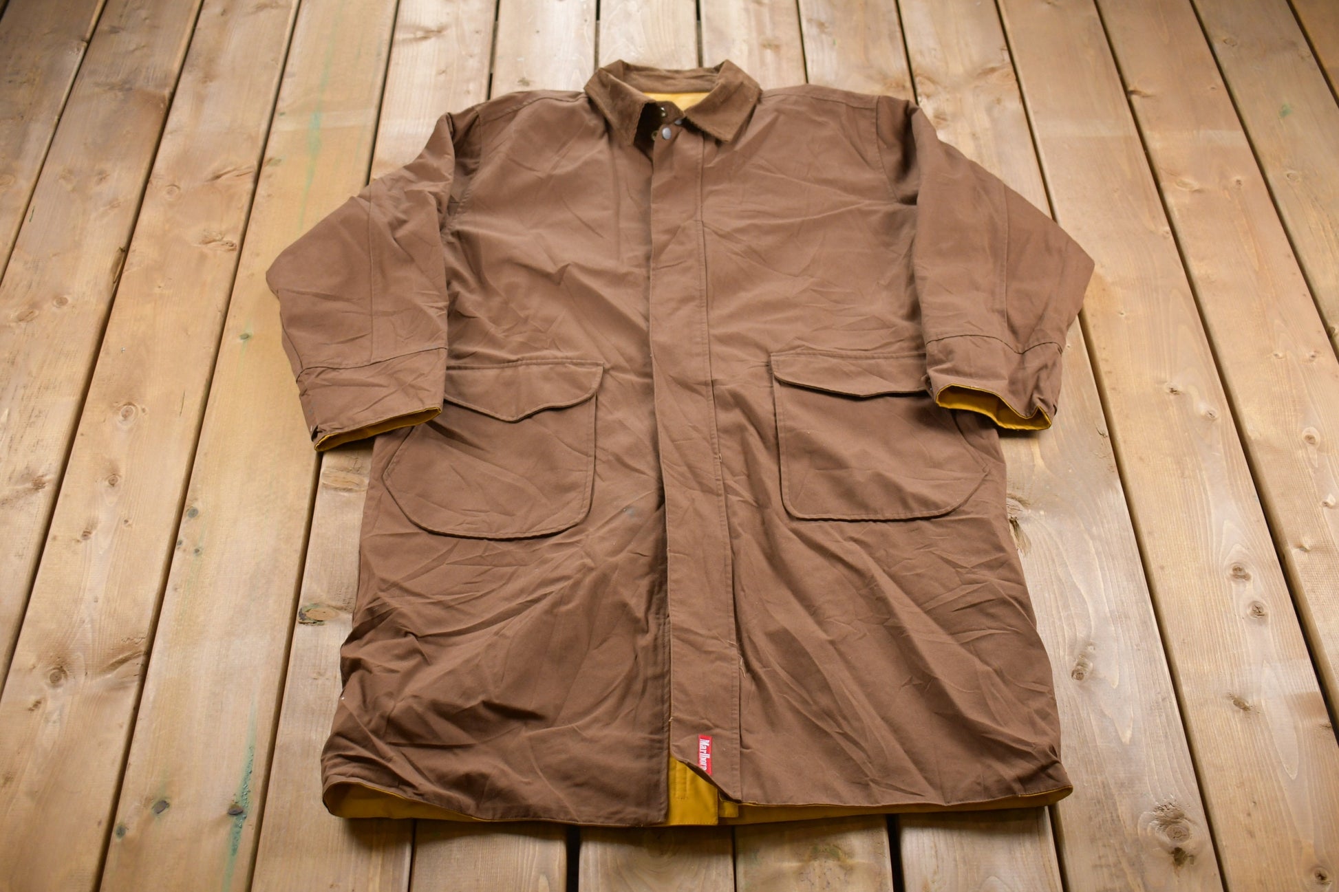 Vintage 1990s Marlboro Reversible Full Length Rain Jacket