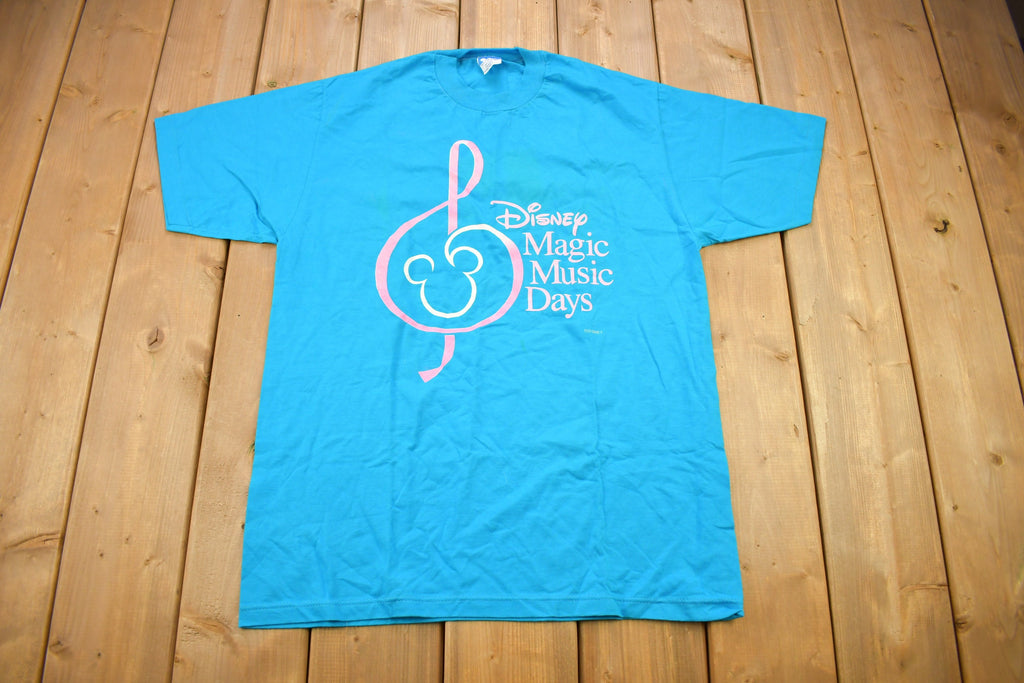 Vintage 1980s Disney Character Fashions Magic Music Days Graphic T-Shirt