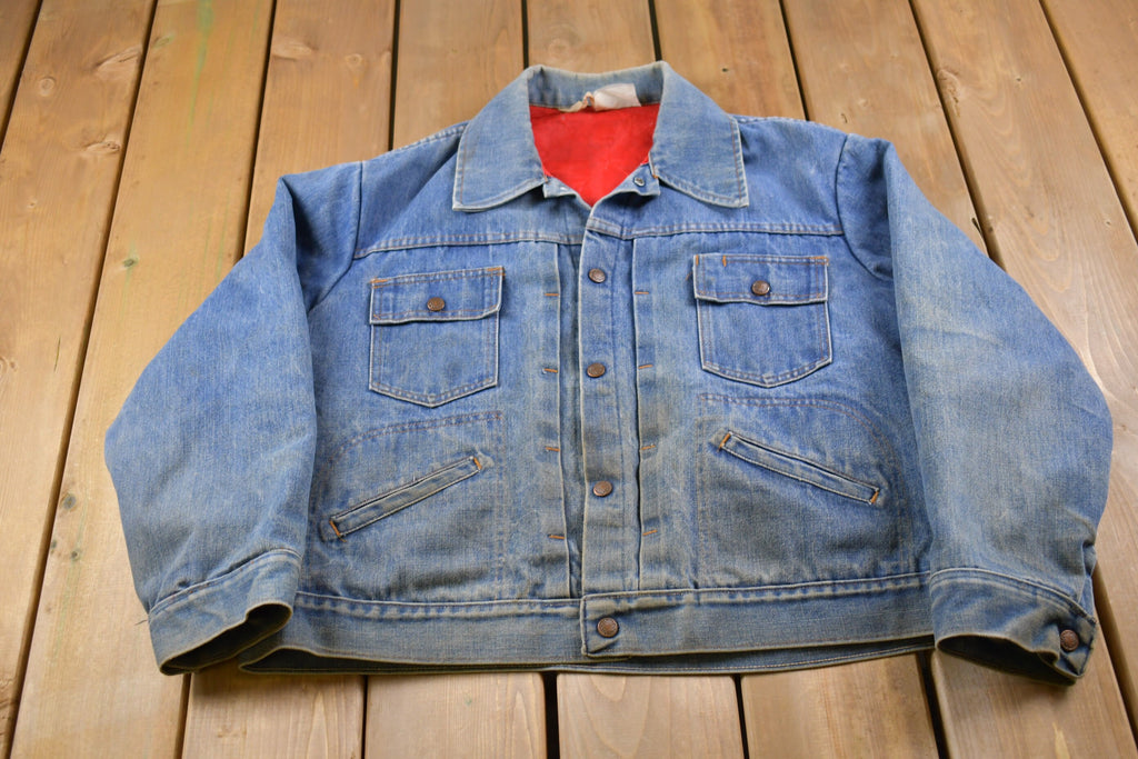 Vintage 1960s Quilt Lined Denim Jean Jacket