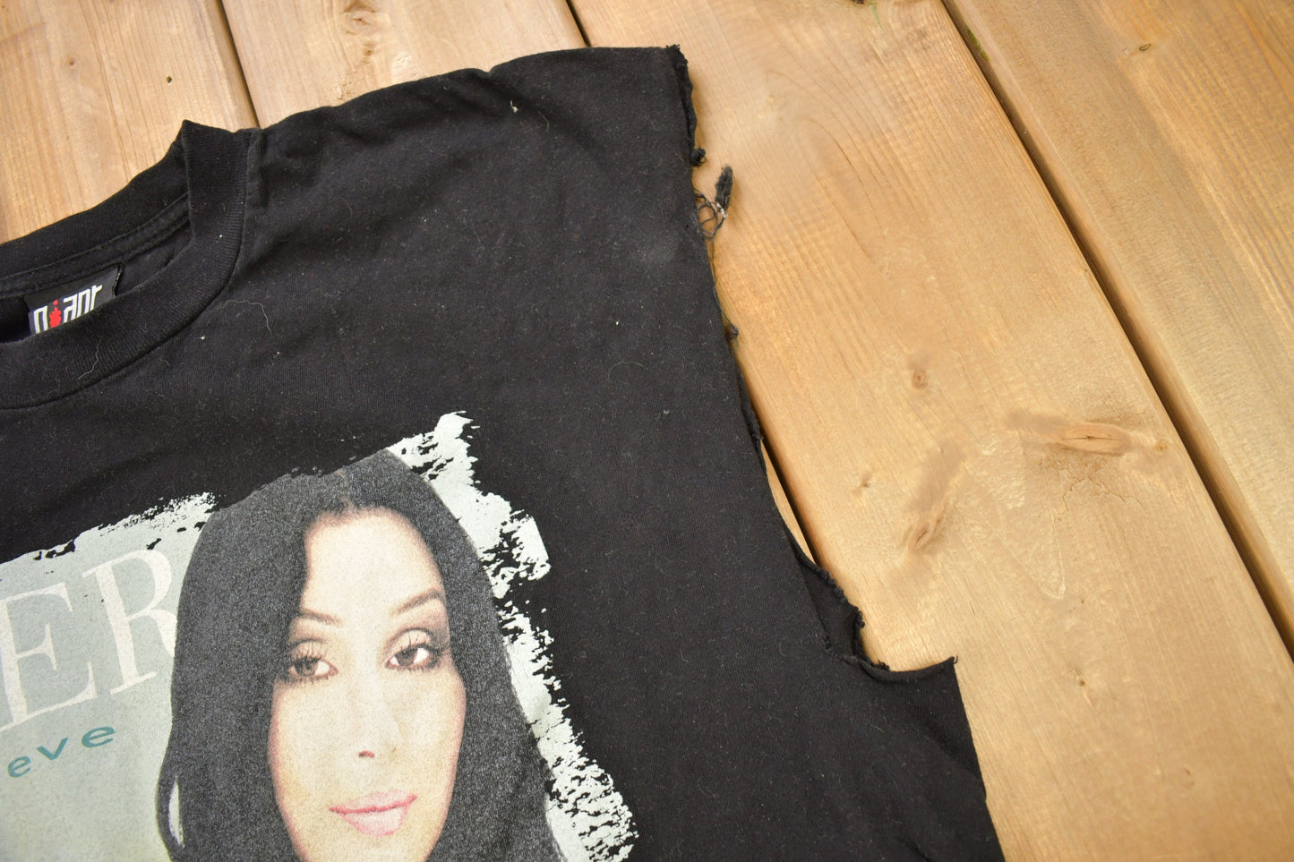 Vintage 1999 Cher Believe Tour Chopped Band T-shirt / Band Tee / Giant Tultex / Heavyweight / 90s T-shirt / Music Promo / Premium Vintage