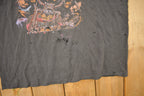 Vintage 1980s Harley Davidson Singapore 3D Emblem Distressed T-Shirt