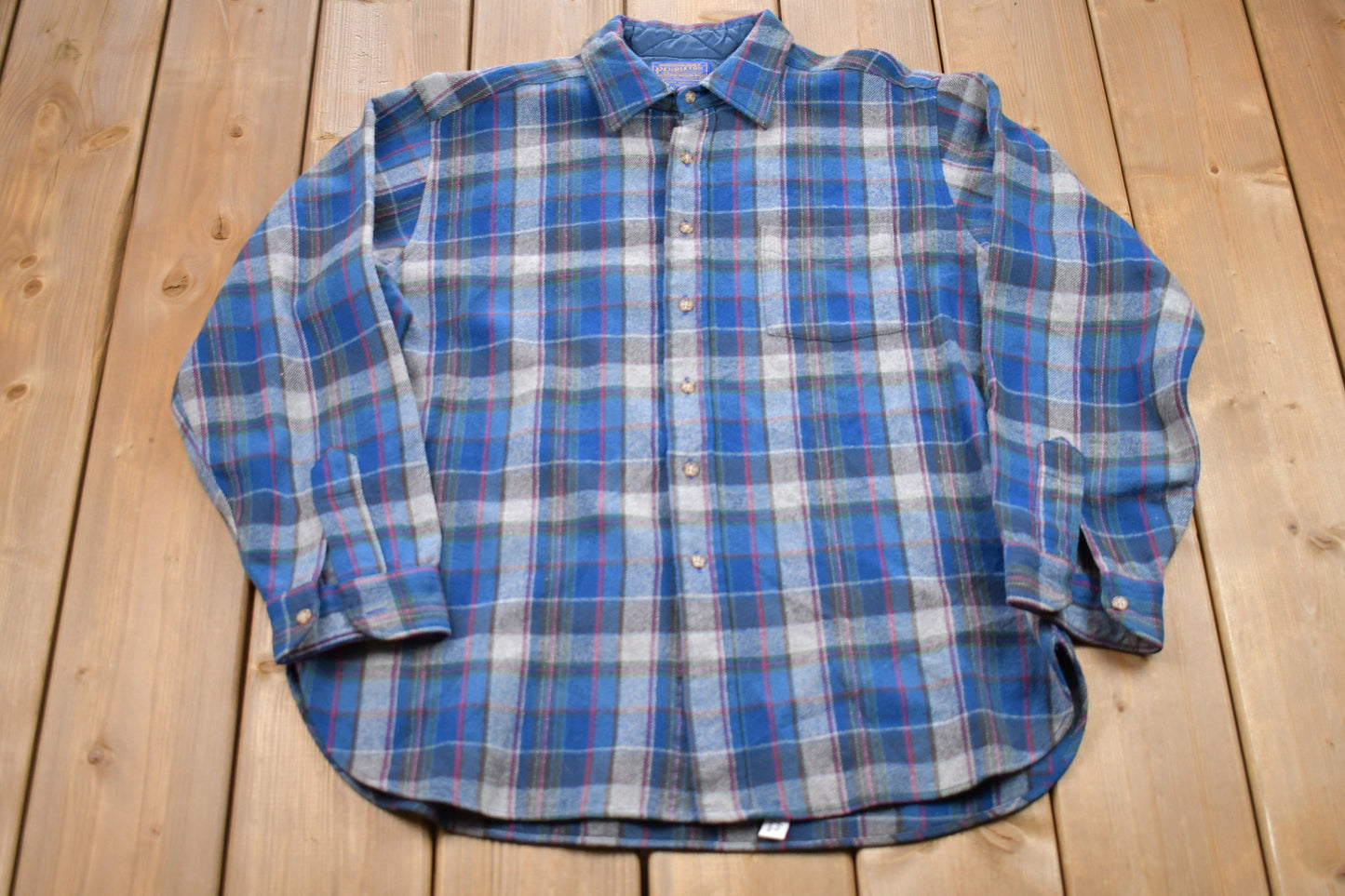 Vintage 1970s Pendleton Button Up Shirt / 1970s Button Up / Vintage Flannel / Plaid Flannel / Casual Shirt / Formal Shirt