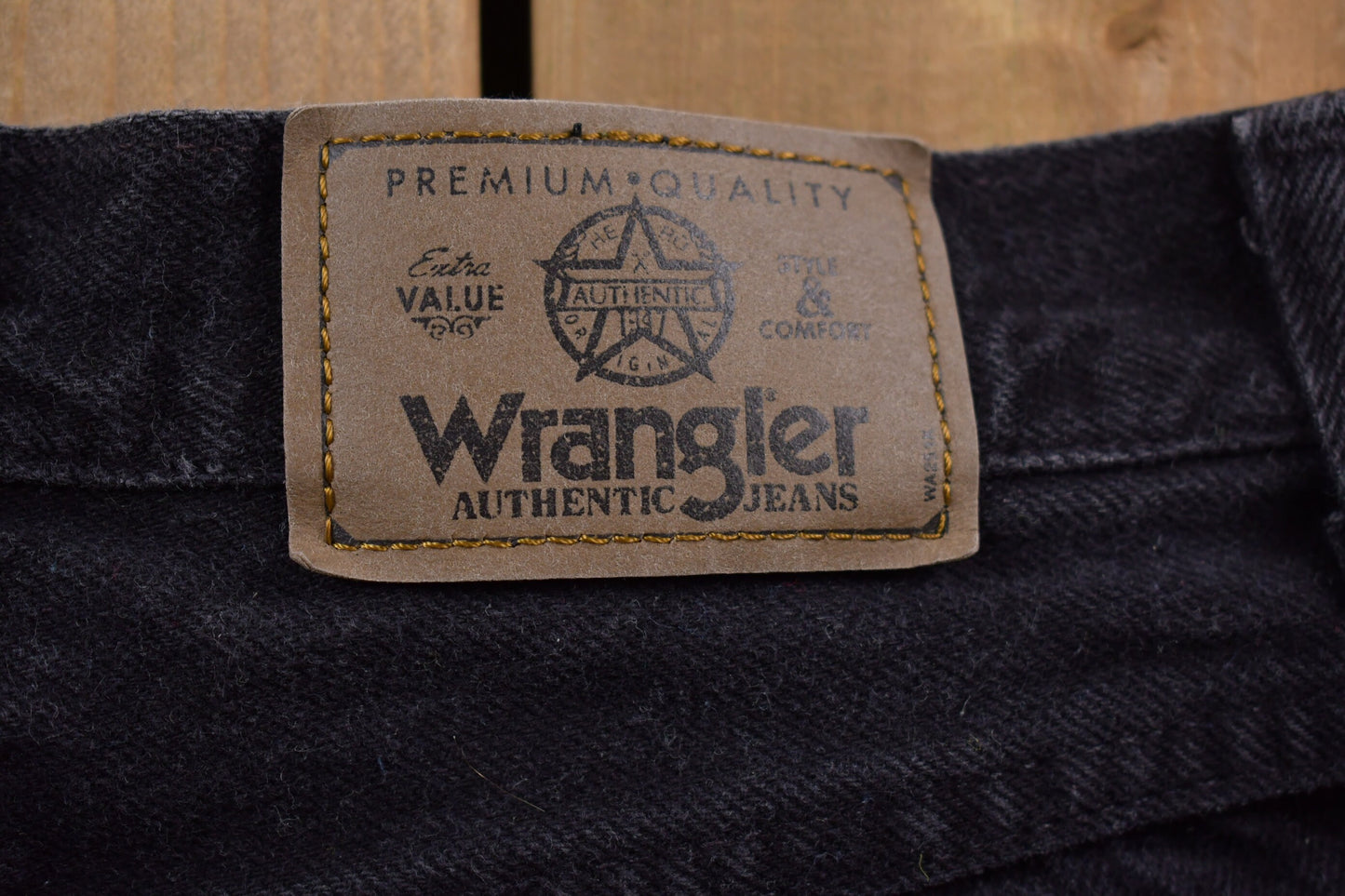 Vintage 1990s Wrangler Black Jean Shorts / Made in USA / 90s Shorts / Streetwear Fashion / Bottoms / Light Wash / Vintage Jeans/ Jorts