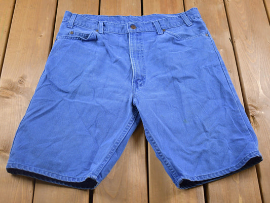 Vintage 1990s Levi's Orange Tab Blue Jean Shorts 34 x 10 / 90s Shorts / Streetwear Fashion / Bottoms / Light Wash / Vintage Jeans/ Jorts