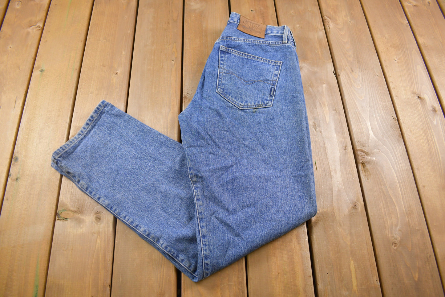 Vintage 1990's Guess Jeans Blue Denim Pants 32 x 34 / Made in USA / Rare Vintage / American Vintage / Streetwear Fashion / Vintage Pants