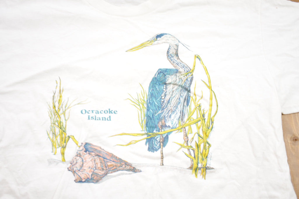 Vintage 1990s Ocracoke Island Graphic T-Shirt