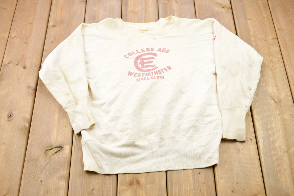 Vintage 1950s College Age Westminster Crewneck Sweatshirt