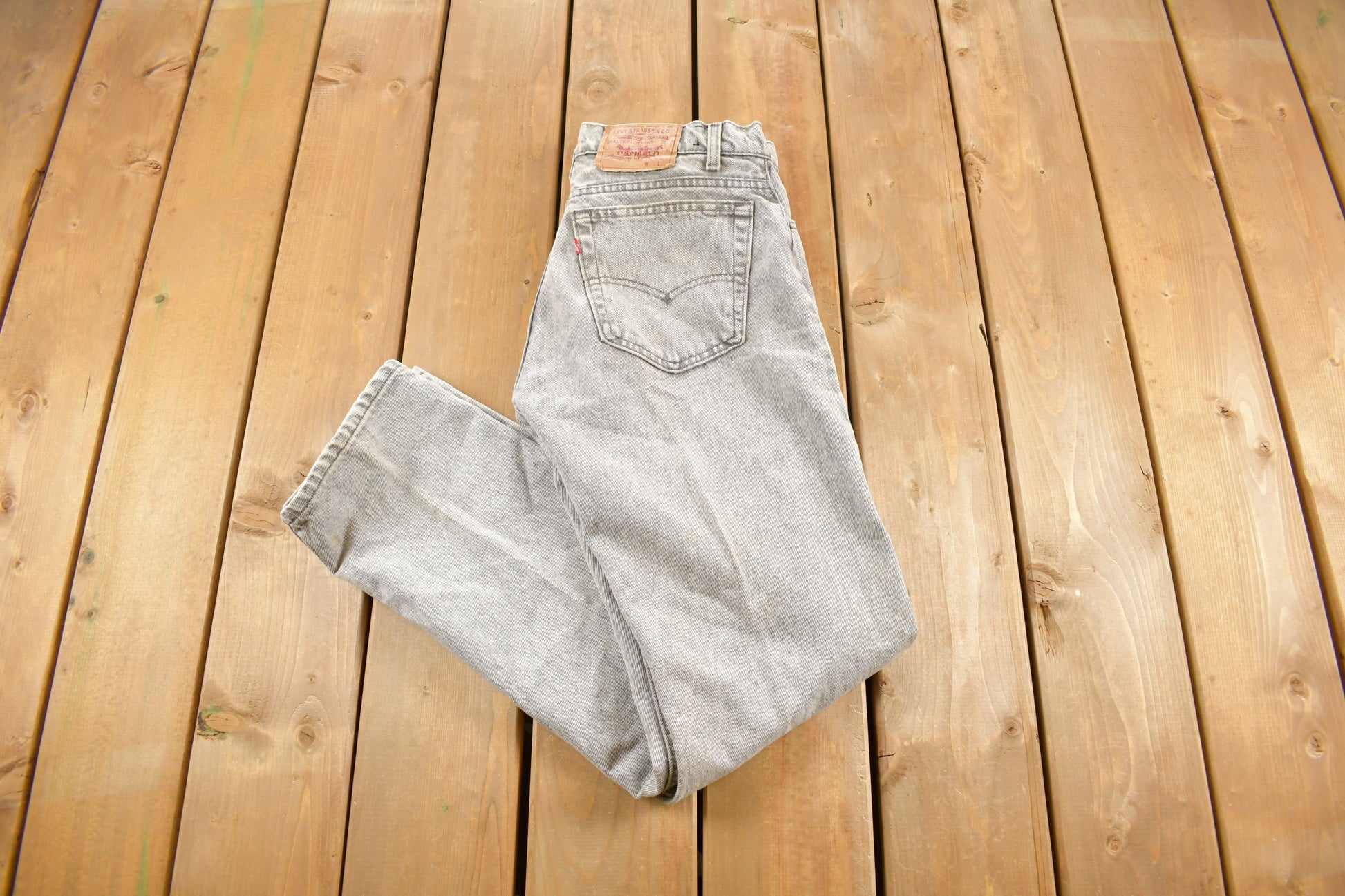 Vintage 1990s Levi's Red Tab Light Grey Denim Jeans Size 31 x 30