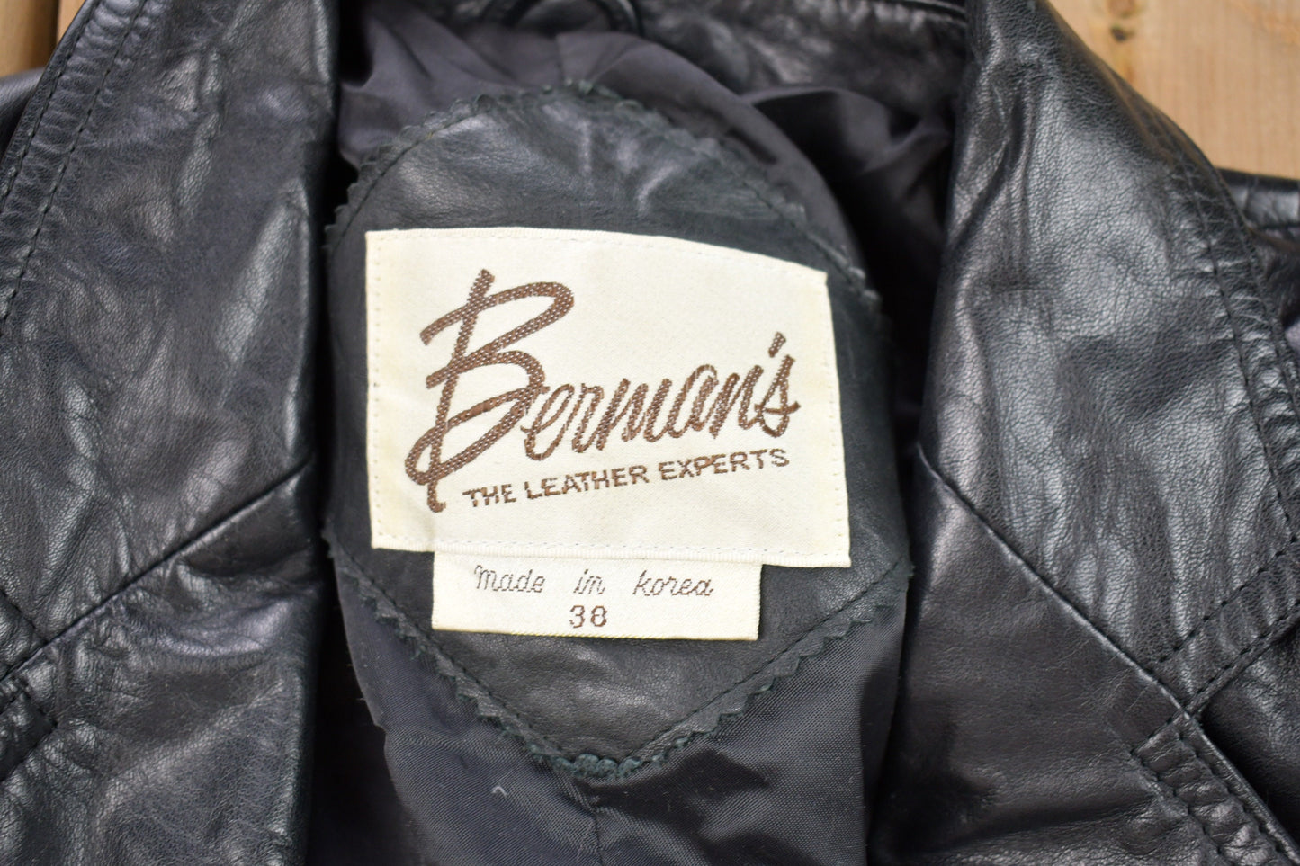 Vintage 1990s Bermans Leather Jacket / Fall Outerwear / Leather Coat / Winter Outerwear / Streetwear Fashion / The Leather Experts