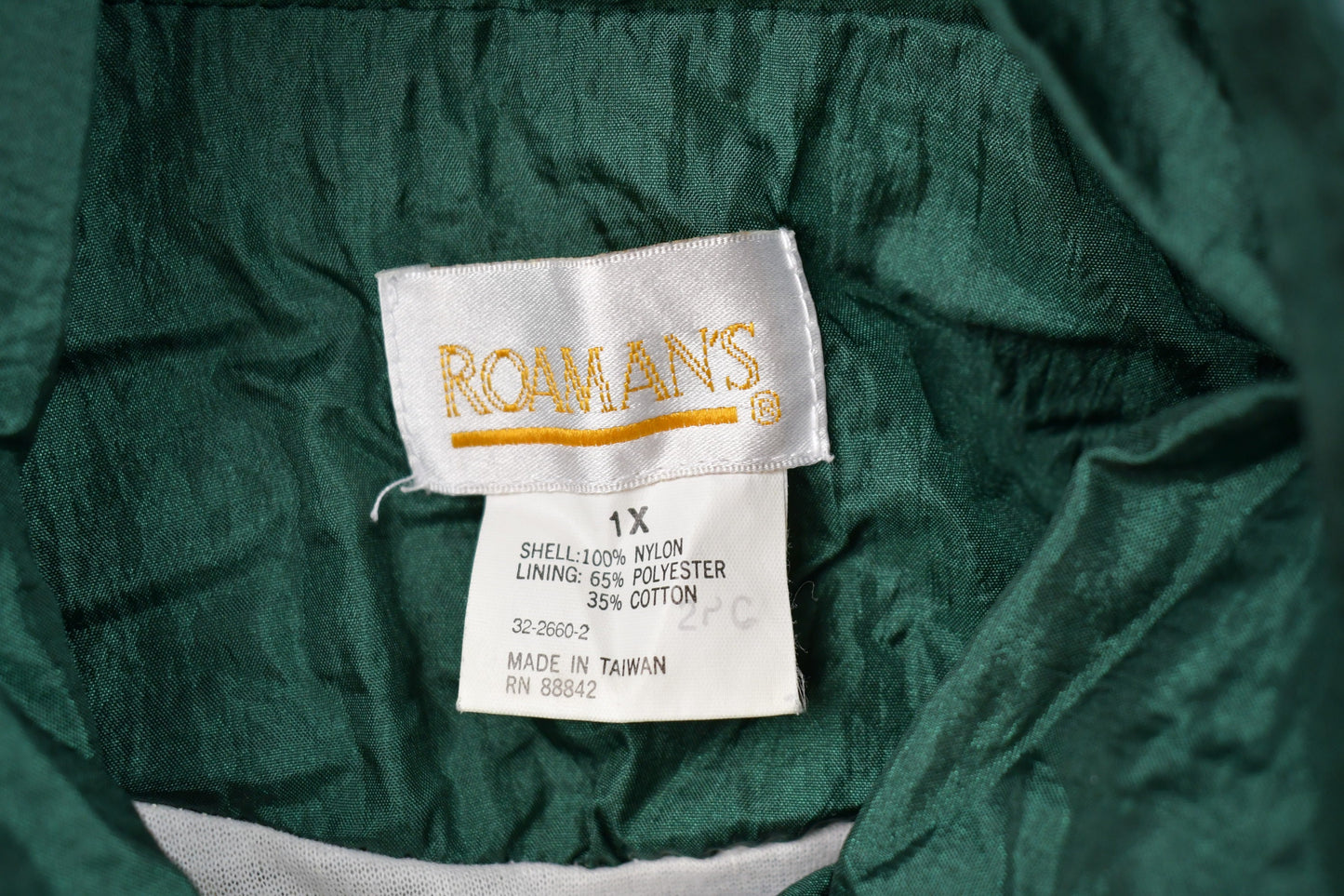 Vintage 1980s Roamans All Over Print Windbreaker Jacket / 80s AOP / Athletic Spring Summer Sportswear / Streetwear / Athleisure