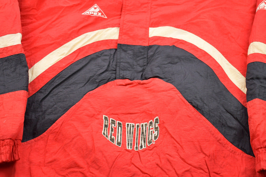 Vintage 1980s Detroit Red Wings NHL Apex One Windbreaker Jacket