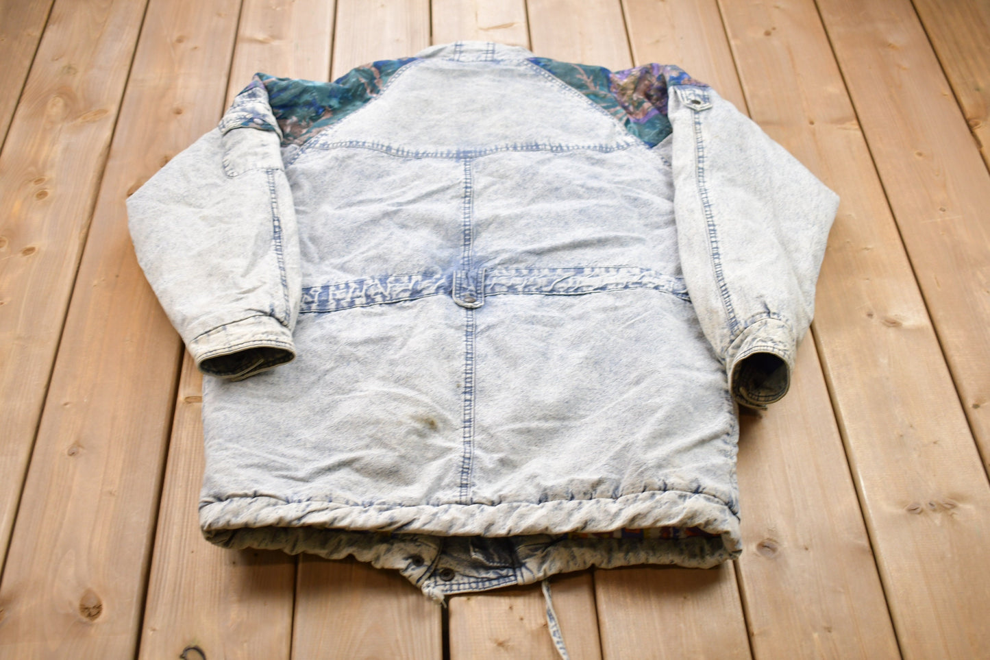 Vintage 1980s Learsi Acid Wash Denim Jean Jacket / Vintage Denim / Streetwear / Vintage Fall Outerwear / Fall Jacket / 80s Denim