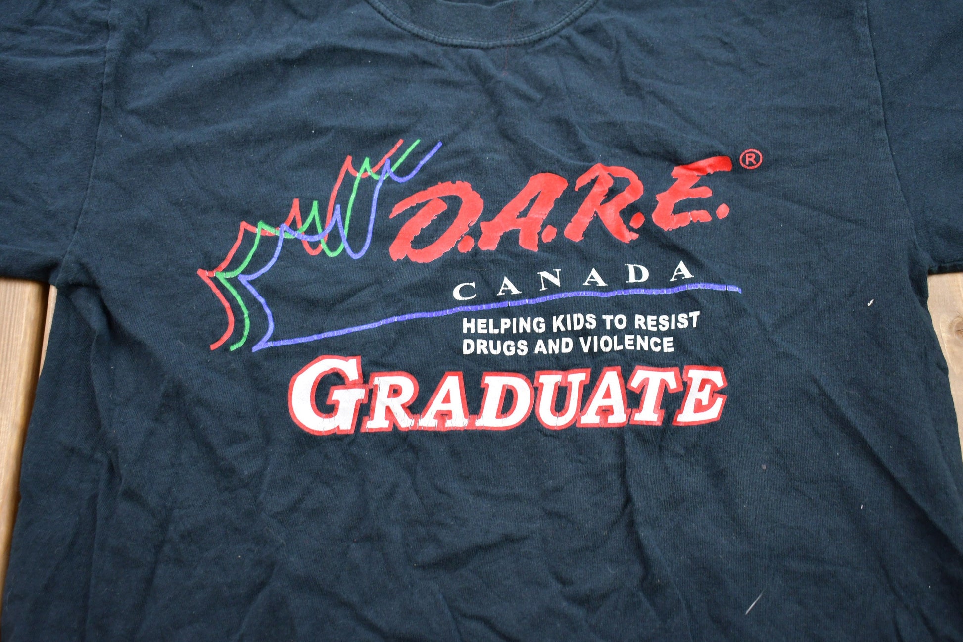Vintage 1990s D.A.R.E Canada Graphic T-Shirt Streetwear