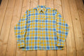 Vintage 1980s Brent Plaid Flannel Button Up Shirt