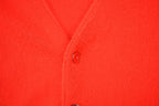 Vintage 1970s JC Penney Red Blank Knitted Cardigan Sweater