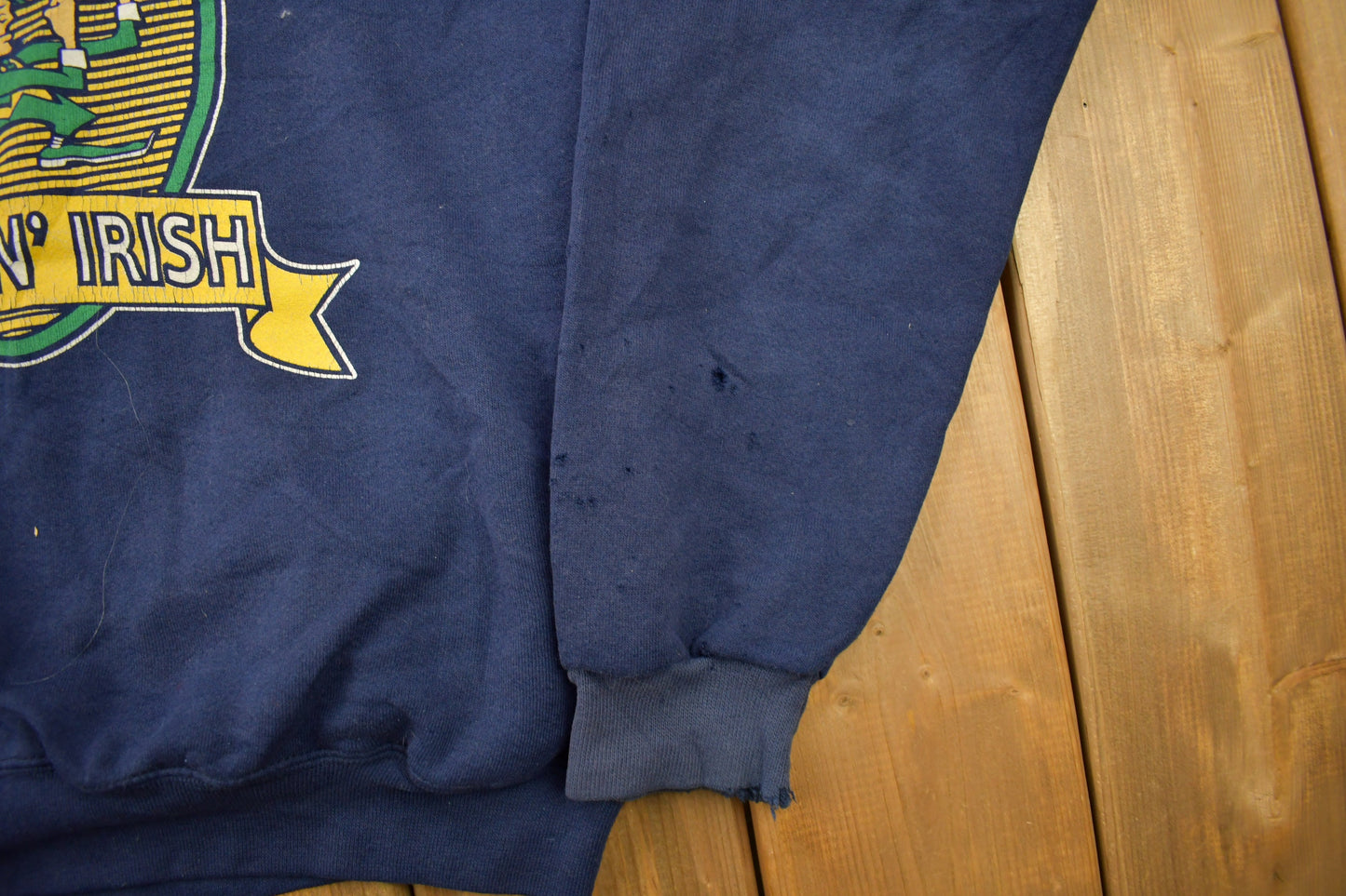 Vintage 1990s University Of Notre Dame Fighting Irish Collegiate Hoodie / NCAA Sweatshirt / Sportswear / Americana / Made In USA