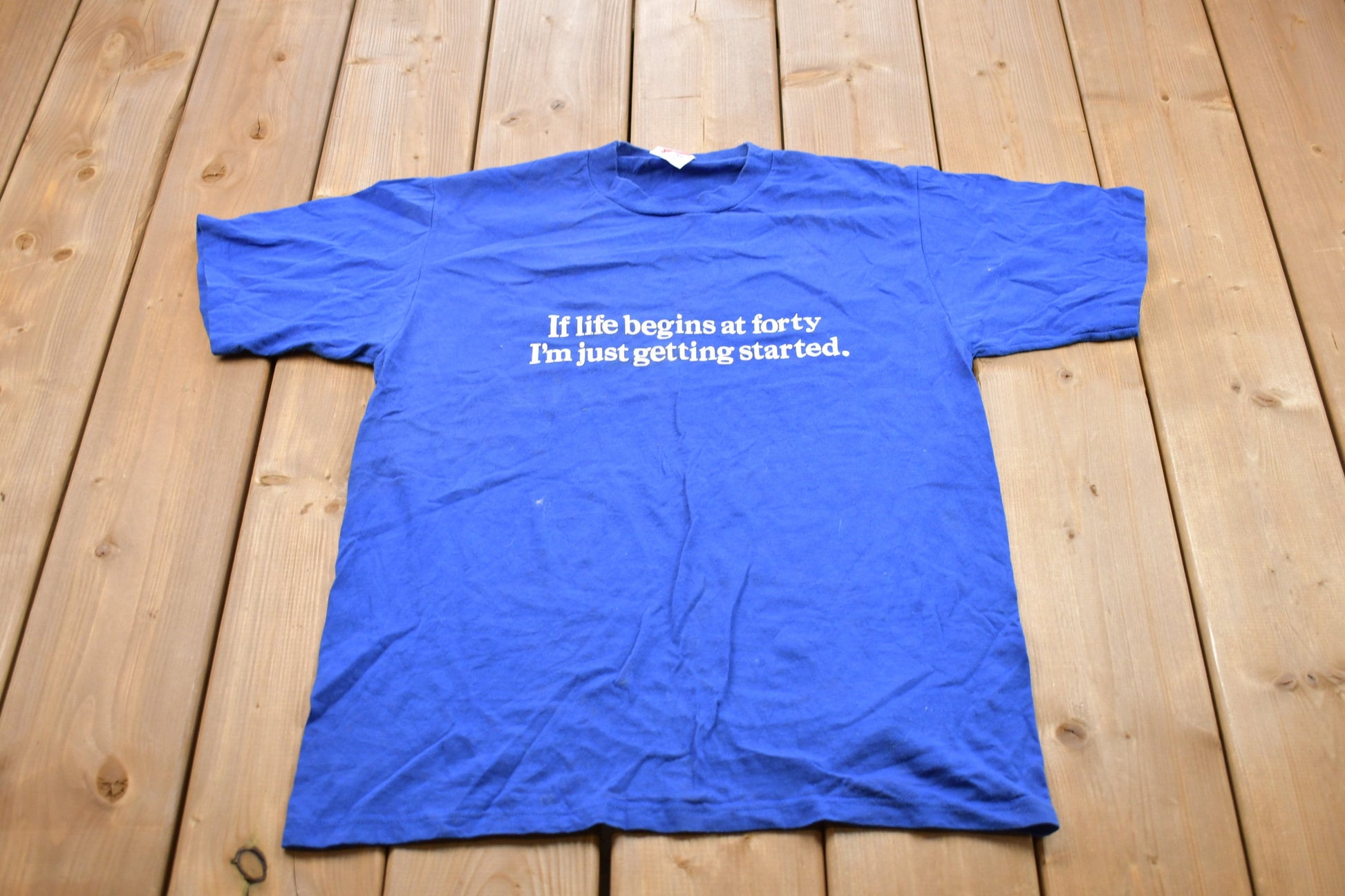 Vintage 1990s Life Begins At Forty Graphic T-Shirt