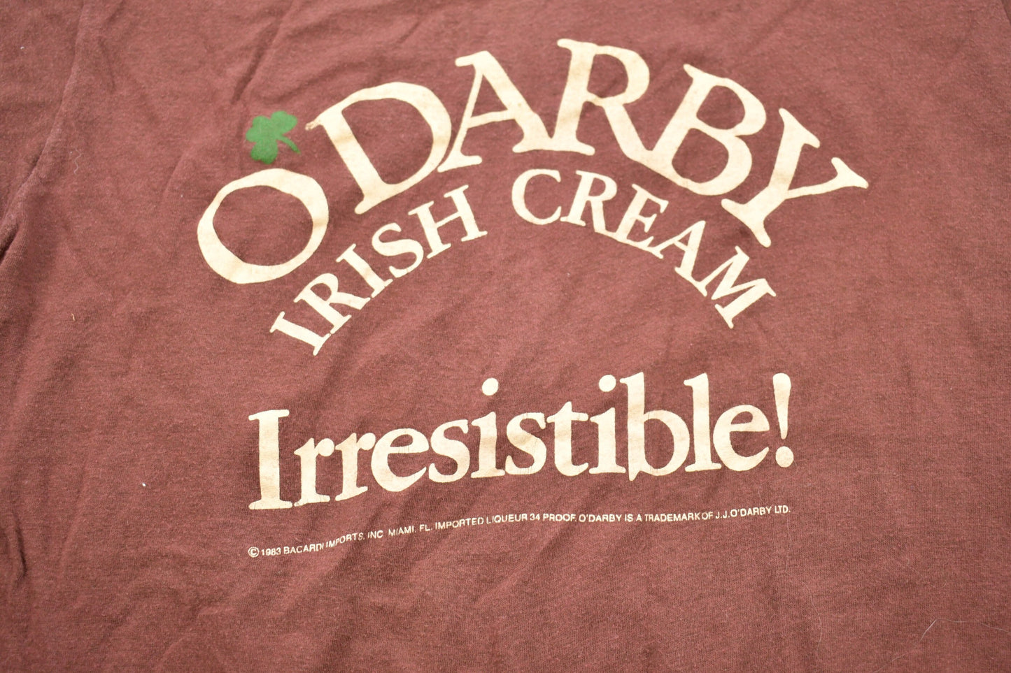 Vintage 1983 O'Darby Irish Cream Graphic T-Shirt / Graphic / 80s / 90s / Streetwear / Retro Style / Single Stitch / Made In USA