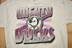 Vintage 1990s Mighty Ducks Of Anaheim NHL Logo 7 Crewneck Sweatshirt