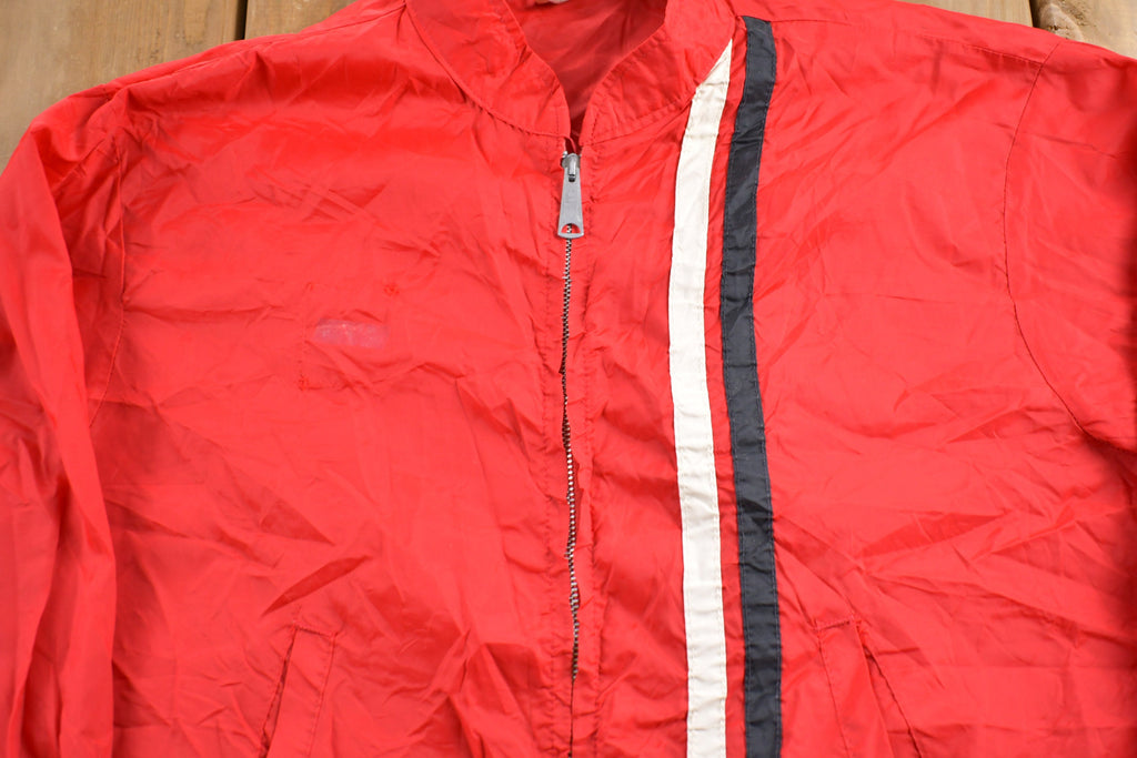 Vintage 1970s Striped Sportswear Racing Windbreaker Jacket 70s Jacket