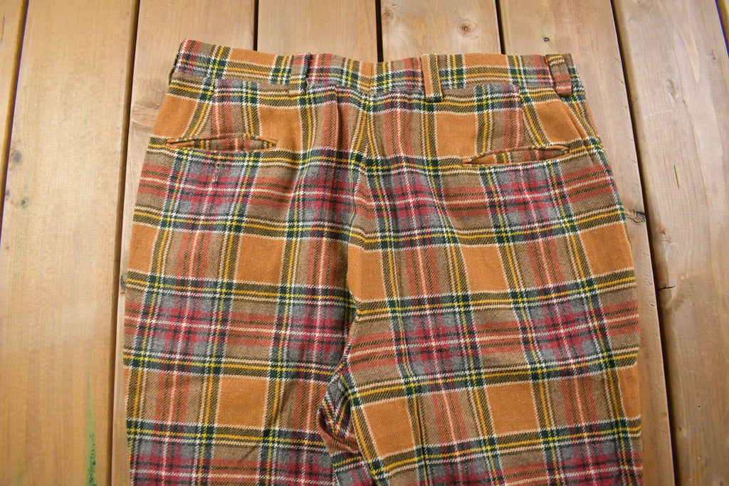 Vintage 1960s Cricketeer Plaid Trousers 35 x 32
