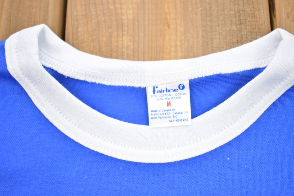 Vintage 1970s Blue Striped T-Shirt Dress