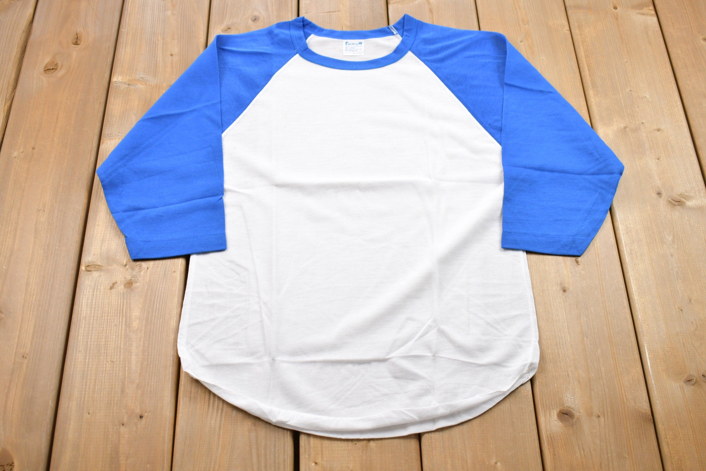 Vintage 1970s Raglan Color Block 3 Quarter Sleeve T-Shirt