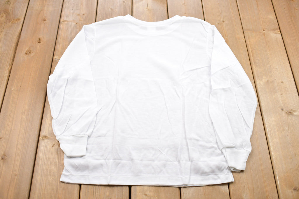 Vintage 1970s Fairline White Long Sleeve T-Shirt