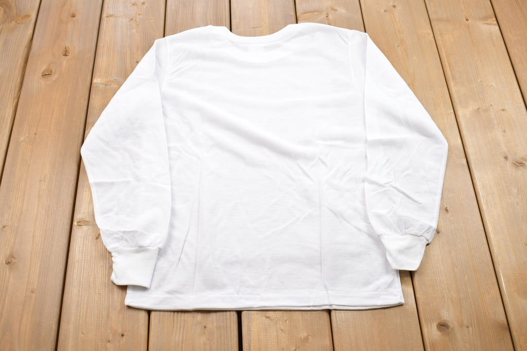 Vintage 1970s Fairline White Long Sleeve T-Shirt