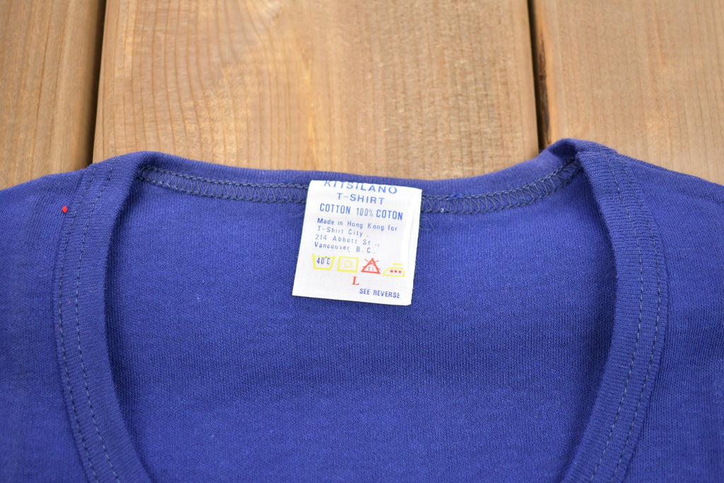 Vintage 1970s Basic Navy Blue T-Shirt