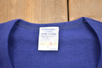 Vintage 1970s Basic Navy Blue T-Shirt